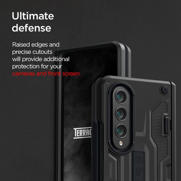 Galaxy Z Fold 4 Terra Guard Active Case by VRS Design Premium [Anti Scratch Hinge Protection] Case with FREE Tempered Glass Screen Protector - Matte Black - Image 9