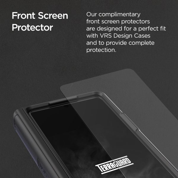 Galaxy Z Fold 4 Terra Guard Active Case by VRS Design Premium [Anti Scratch Hinge Protection] Case with FREE Tempered Glass Screen Protector - Matte Black - Image 13