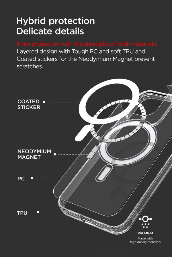 12 iPhone 14 Pro Max Crystal Mixx Non-Slip Grip Case, Magsafe Clear but Sturdy Case with Tempered Glass Screen and Camera Protector By VRS Design - Clear - Image 12