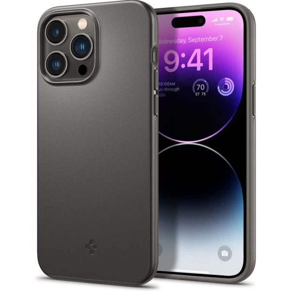 Apple iPhone 14 Pro Thin Fit Slim Case by Spigen - ACS04782 - Gunmetal - Image 1