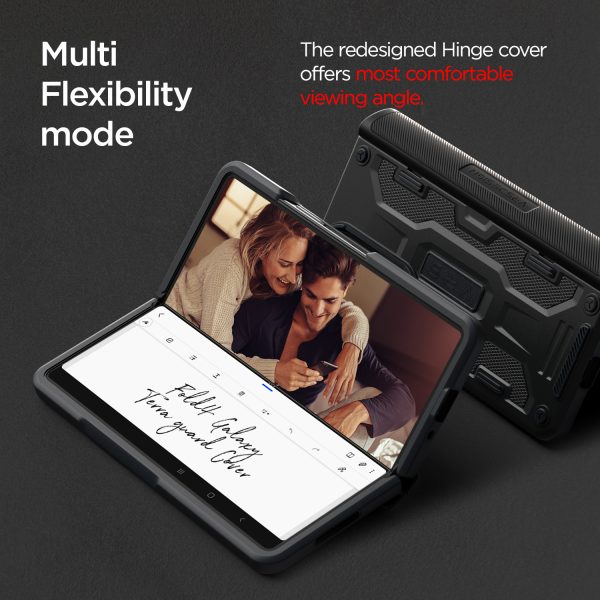 Galaxy Z Fold 4 Terra Guard Active Case by VRS Design Premium [Anti Scratch Hinge Protection] Case with FREE Tempered Glass Screen Protector - Matte Black - Image 16