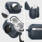 Apple AirPods Pro (2019) Case Tag Armor Duo Designed for Airpods Pro Case and AirTag Case Cover with Keychain - Metal Slate - ACS04390 - Image 3
