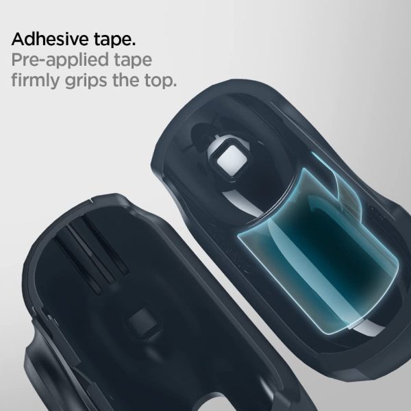 Apple AirPods Pro (2019) Case Tag Armor Duo Designed for Airpods Pro Case and AirTag Case Cover with Keychain - Metal Slate - ACS04390 - Image 2