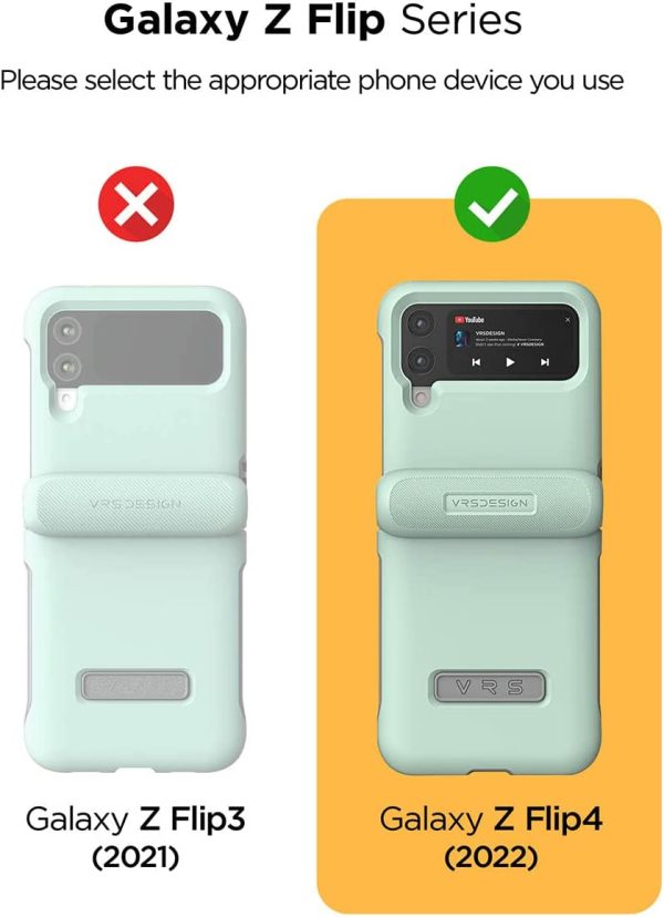 Galaxy Z Flip 4 Modern Case with Semi-Auto Hinge by VRS Design - Marine Green - Image 2
