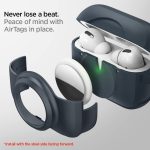 Apple AirPods Pro (2019) Case Tag Armor Duo Designed for Airpods Pro Case and AirTag Case Cover with Keychain - Metal Slate - ACS04390 - Image 4