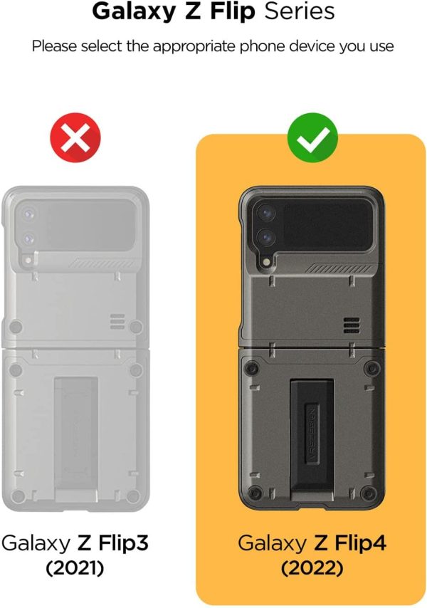 Galaxy Z Flip 4 QuickStand Active Kickstand Case by VRS Design - Metal Black - Image 2