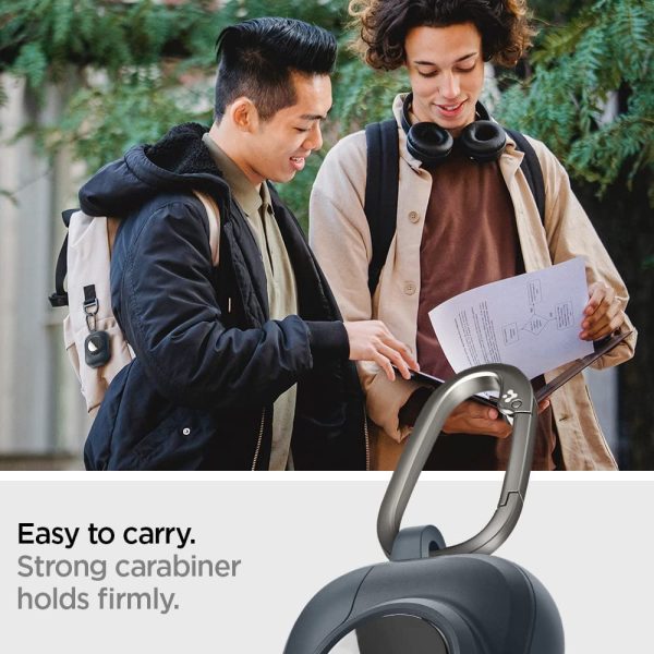 Apple AirPods Pro (2019) Case Tag Armor Duo Designed for Airpods Pro Case and AirTag Case Cover with Keychain - Metal Slate - ACS04390 - Image 6