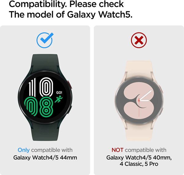 612DGHzCYnL._AC_SL1500_ Galaxy Watch 5 / Galaxy Watch 4 Case for 44 mm Vault by Caseology - ACS05137 - Matte Black - Image 7