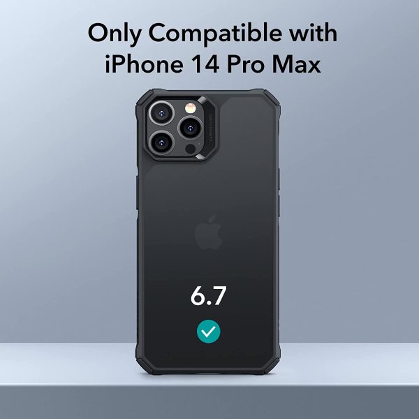 Apple iPhone 14 Pro Max Air Armor Rugged TPU Case - Frosted Black - Image 2