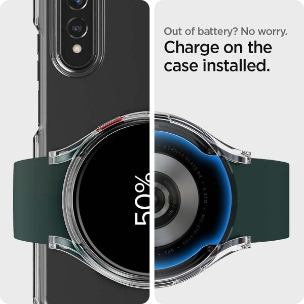 61AbRe-3gDL._AC_SL1000_ Galaxy Watch 5 / Galaxy Watch 4 Case for 44 mm Ultra Hybrid Protector - ACS05393 - Crystal Clear - Image 7