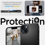 Apple iPhone 14 Plus Thin Fit Slim Case by Spigen - ACS04773 - Matte Black - Image 3