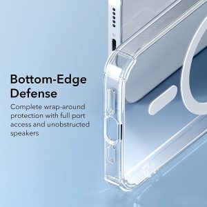 Apple iPhone 14 Plus Krystec Case with Halolock Reduced Yellowing Resistant with Shockproof Military-Grade Protection and Polycarbonate Buttons - Clear - Image 2