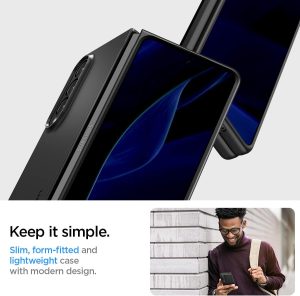 Galaxy Z Fold 4 Air Skin Non Yellowing Case by Spigen - ACS05103 - Matte Black - Image 2