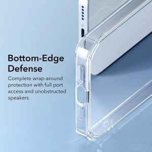 Apple iPhone 14 Plus Krystec Case Reduced Yellowing Resistant with Shockproof Military-Grade Protection and Polycarbonate Buttons - Clear - Image 3