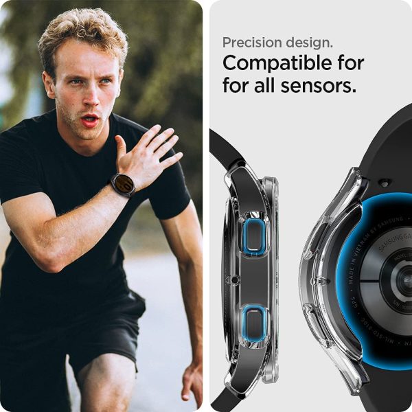 61POlapp3HL._AC_SL1000_ Galaxy Watch 5 / Galaxy Watch 4 Case for 44 mm Ultra Hybrid Protector - ACS05393 - Crystal Clear - Image 5