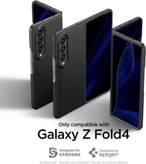Galaxy Z Fold 4 Air Skin Non Yellowing Case by Spigen - ACS05103 - Matte Black - Image 3