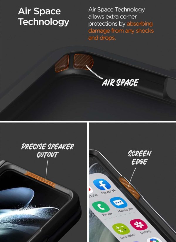 Galaxy Z Fold 4 Terra Guard Ultimate S Case All in One Premium Sturdy Hinge Protection Case with S Pen Compartment and Kickstand (Tempered Glass Screen Protector Included) by VRS Design - Matte Black - Image 4