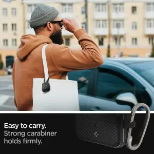 Apple AirPods Pro (2019) Case Spigen Mag Armor MagFit - Matte Black - ACS03645 - Image 4