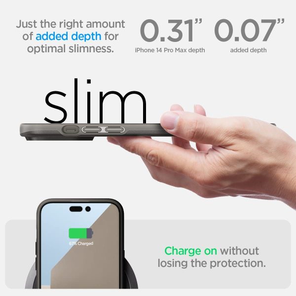 Apple iPhone 14 Pro Max Thin Fit Slim Case by Spigen - ACS04767 - Gunmetal - Image 6