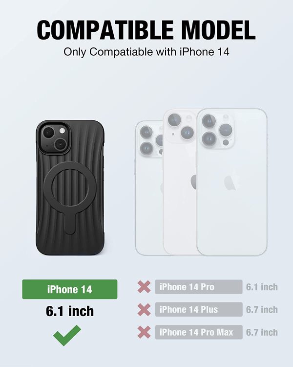iPhone 14 Raptic Clutch Magsafe Case, Military Grade 10ft Drop Protection Case - Black - Image 4