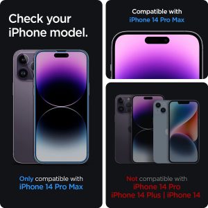 Apple iPhone 14 Pro Max EZ Fit Screen Protector Case Friendly by Spigen - 2 PACK - AGL05202 - Image 8