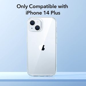 Apple iPhone 14 Plus Krystec Case Reduced Yellowing Resistant with Shockproof Military-Grade Protection and Polycarbonate Buttons - Clear - Image 2