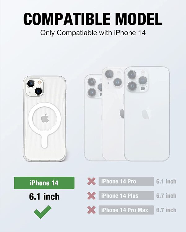 iPhone 14 Raptic Clutch Magsafe Case, Military Grade 10ft Drop Protection Case - Clear - Image 3