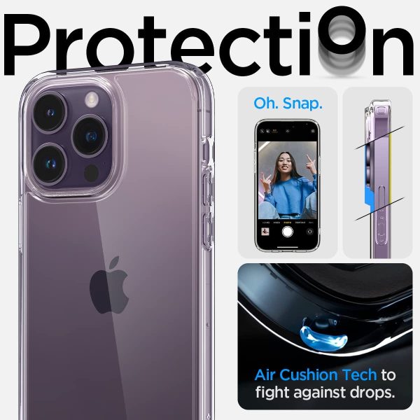 Apple iPhone 14 Pro Ultra Hybrid TPU + PC Case by Spigen - ACS04960 - Crystal Clear - Image 4