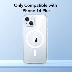 Apple iPhone 14 Plus Krystec Case with Halolock Reduced Yellowing Resistant with Shockproof Military-Grade Protection and Polycarbonate Buttons - Clear - Image 3