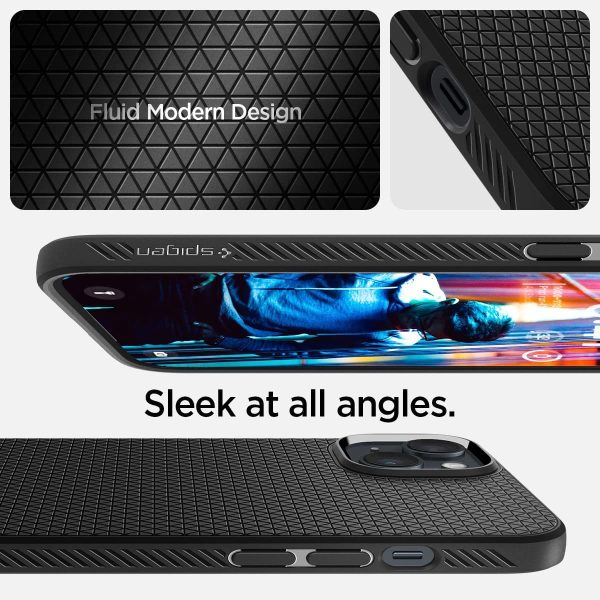 710n-FiqmvL._AC_SL1200_ Apple iPhone 14 Plus Liquid Air Case by Spigen - ACS04891 - Matte Black - Image 6