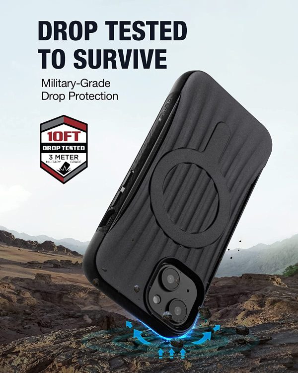 iPhone 14 Raptic Clutch Magsafe Case, Military Grade 10ft Drop Protection Case - Black - Image 5