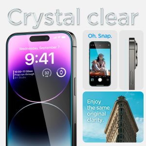Apple iPhone 14 Pro Max EZ Fit Screen Protector Case Friendly by Spigen - 2 PACK - AGL05202 - Image 2