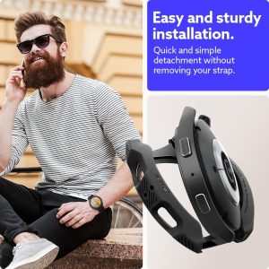 Galaxy Watch 5 / Galaxy Watch 4 Case for 44 mm Vault by Caseology - ACS05137 - Matte Black - Image 8