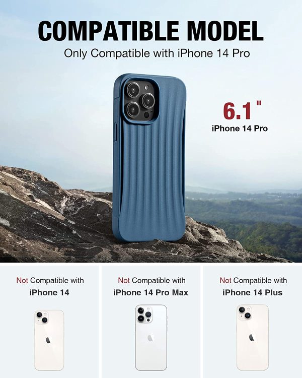 iPhone 14 Pro Raptic Clutch Case, Military Grade 10ft Drop Protection Case - Blue - Image 5