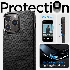 Apple iPhone 14 Pro Liquid Air Case by Spigen - ACS04957 - Matte Black - Image 6