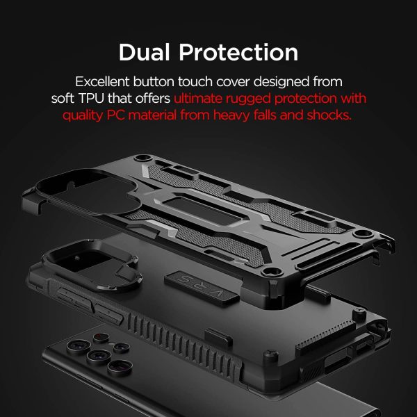 Galaxy S22 Ultra Terra Guard Rugged Dual Guard Case by VRS Design - Black - Image 9