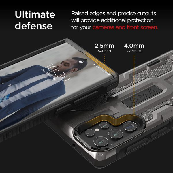 Galaxy S22 Ultra Terra Guard Rugged Dual Guard Case by VRS Design - Metal Black - Image 8