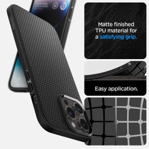 Apple iPhone 14 Pro Liquid Air Case by Spigen - ACS04957 - Matte Black - Image 2