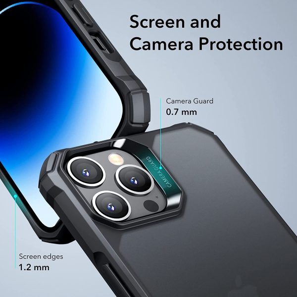 71FdhfWeKyL._AC_SL1500_ Apple iPhone 14 Pro Air Armor Rugged TPU Case - Frosted Black - Image 5