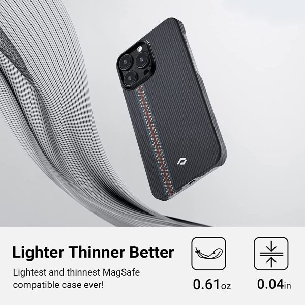 iPhone 14 Pro Max MagEZ Case 3 MagSafe Compatible Carbon Fiber Magnetic Case by PITAKA - Rhapsody 600D - Image 3
