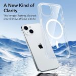 Apple iPhone 14 Plus Krystec Case with Halolock Reduced Yellowing Resistant with Shockproof Military-Grade Protection and Polycarbonate Buttons - Clear - Image 5