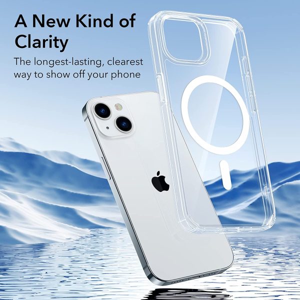 Apple iPhone 14 Plus Krystec Case with Halolock Reduced Yellowing Resistant with Shockproof Military-Grade Protection and Polycarbonate Buttons - Clear - Image 5