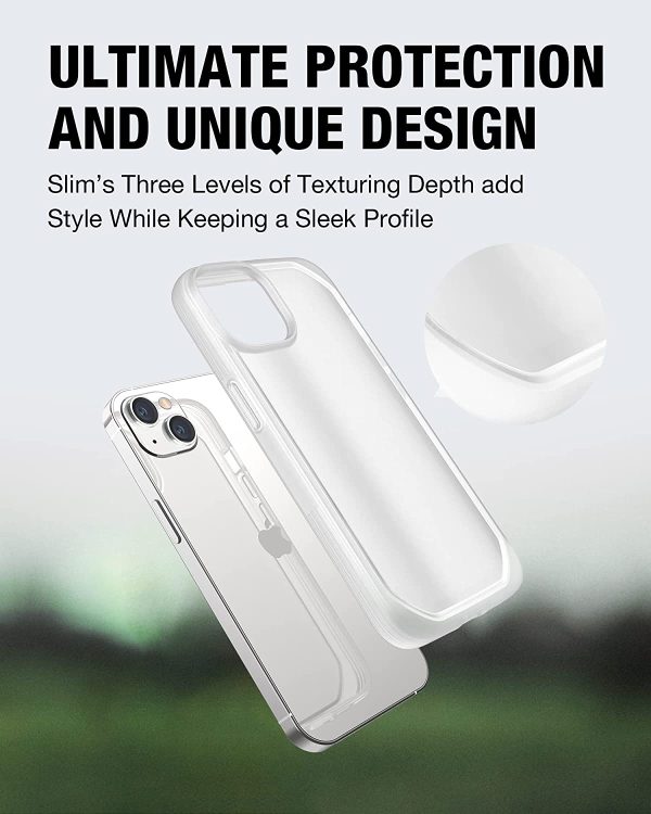 iPhone 14 Plus Raptic Slim Case, Military Grade 6ft Drop Protection, Shockproof, Anti-Yellowing Technology Case -  Matte Clear - Image 4