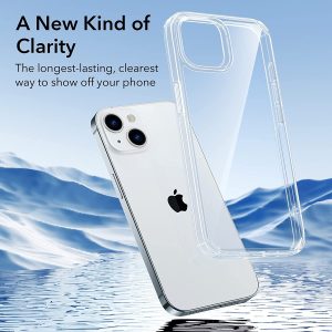 Apple iPhone 14 Plus Krystec Case Reduced Yellowing Resistant with Shockproof Military-Grade Protection and Polycarbonate Buttons - Clear - Image 6
