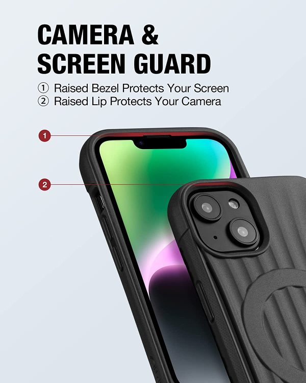 iPhone 14 Raptic Clutch Magsafe Case, Military Grade 10ft Drop Protection Case - Black - Image 2