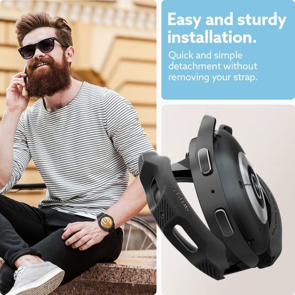 Galaxy Watch 5 Pro Case for 45 mm Vault by Caseology - ACS05138 - Matte Black - Image 7