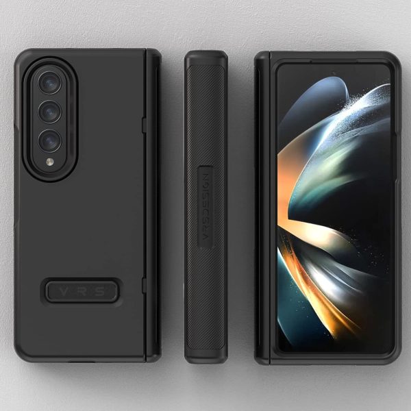 Galaxy Z Fold 4 Terra Guard Modern Case by VRS Design Premium Modern Neat Style [Anti Scratch Hinge Protection] Case with Tempered Glass Screen Protector - Matte Black - Image 6