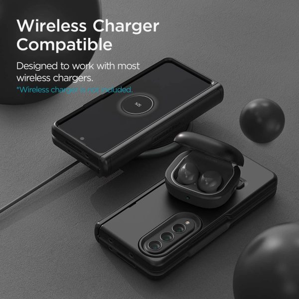 Galaxy Z Fold 4 Terra Guard Modern Case by VRS Design Premium Modern Neat Style [Anti Scratch Hinge Protection] Case with Tempered Glass Screen Protector - Matte Black - Image 7