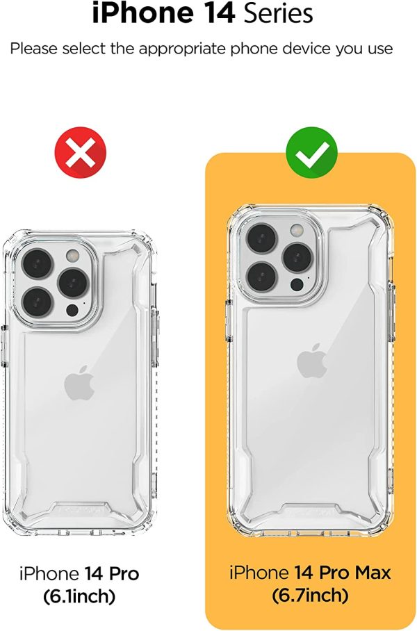 iPhone 14 Pro Max Terra Guard Crystal Case Non-Slip Grip Case, Clear but Sturdy Case with Tempered Glass Screen and Camera Protector By VRS Design - Clear - Image 5