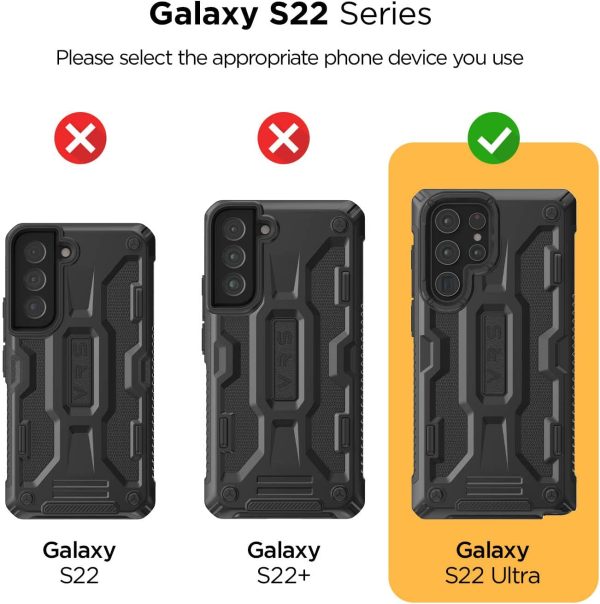 Galaxy S22 Ultra Terra Guard Rugged Dual Guard Case by VRS Design - Black - Image 6